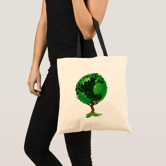 Bolsa de Tote de Green Tree Globe (Subido por el creador)