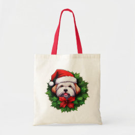 Bolsa de tote de guirnaldas de algodón-de-tulear