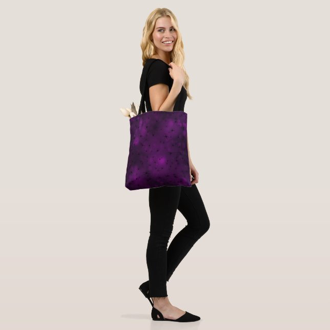 Bolsa de Tote de Halloween con araña morada (Puesto)