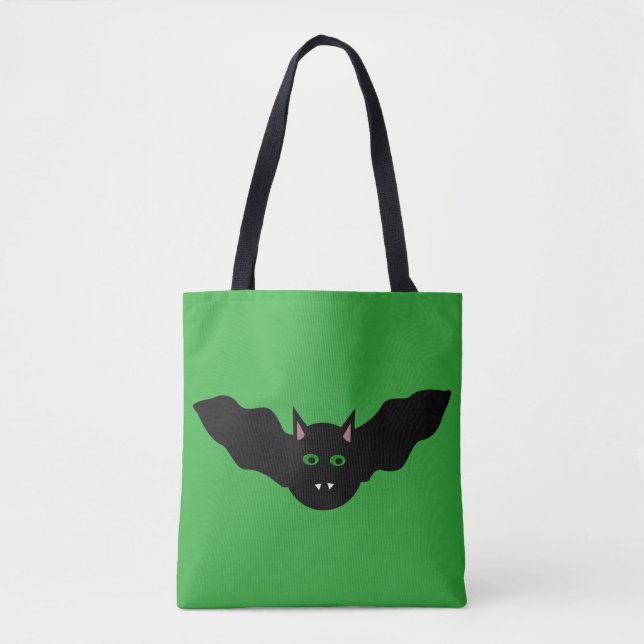 Bolsa de Tote de Halloween con gato de vampiro fre (Anverso)