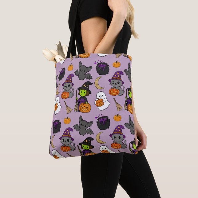 Bolsa de Tote de Halloween de color (Detalle)