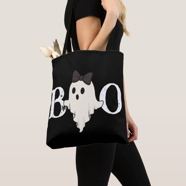Bolsa de Tote de Halloween - Fantasma de "Boo" con (Detalle)