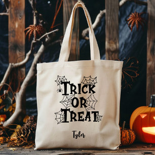 Bolsa de Tote de Halloween para niños con trucos o