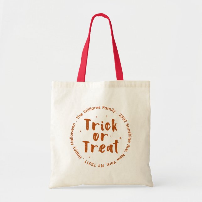 Bolsa De Tote De Halloween Trick O Trete (Frente)