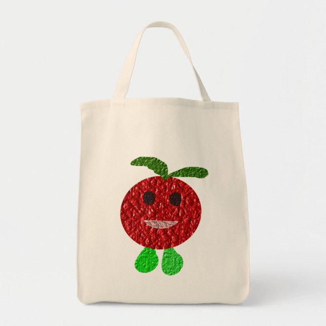Bolsa de Tote de Happy Tomato Organic Grocery (Frente)
