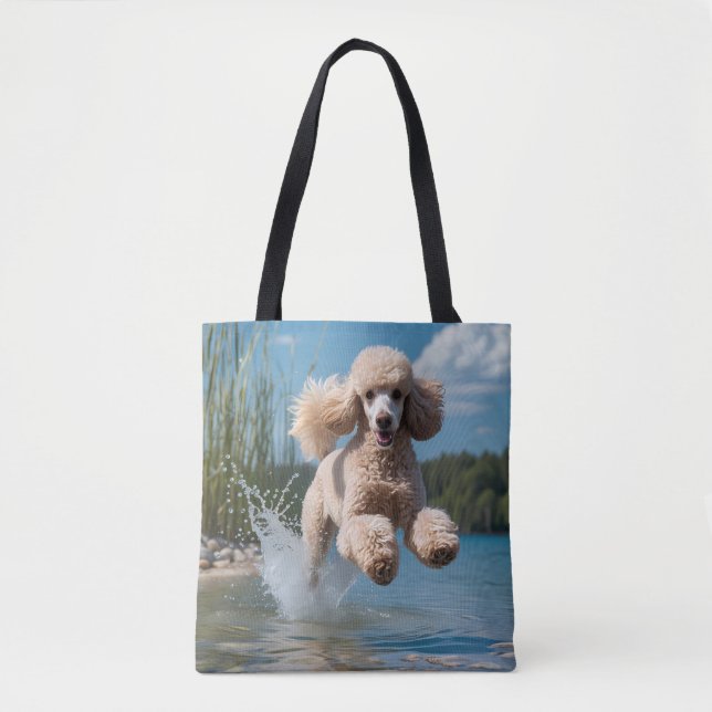Bolsa de Tote de Houlder Elegante Estándar Poodle (Anverso)