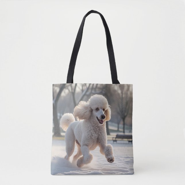 Bolsa de Tote de Houlder Elegante Estándar Poodle (Anverso)
