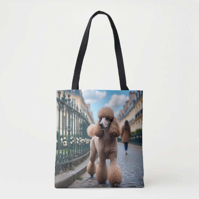 Bolsa de Tote de Houlder Elegante Estándar Poodle (Anverso)