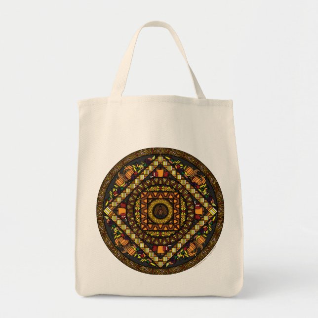 Bolsa De Tote De Iconos De Acción De Gracias (Frente)