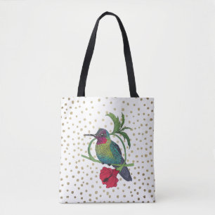 Bolsa De Tote De Ilustracion De Aves De Colibri
