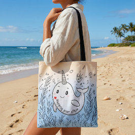 Bolsa de tote de ilustración de dibujo animado lin