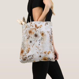 Bolsa de Tote de impresión botánica floral acogedo