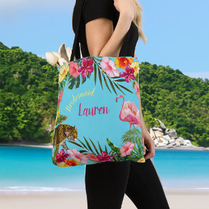 Bolsa de Tote de impresión completa de Hibiscus tr
