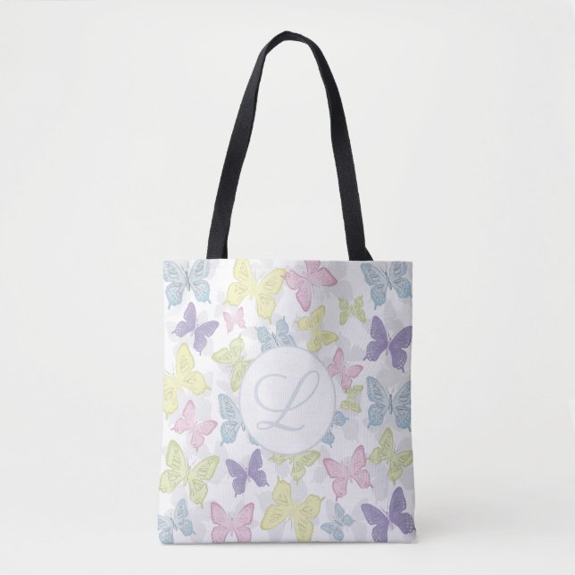 Bolsa De Tote De Impresión Completa De Patrón De M (Anverso)