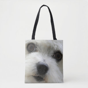 Bolsa de Tote de impresión completa de perro malté