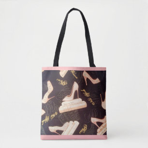 Bolsa De Tote De Impresión Completa "Fabulous Pink