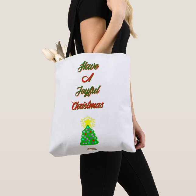 Bolsa De Tote De Impresión Completa Para Navidades (Detalle)