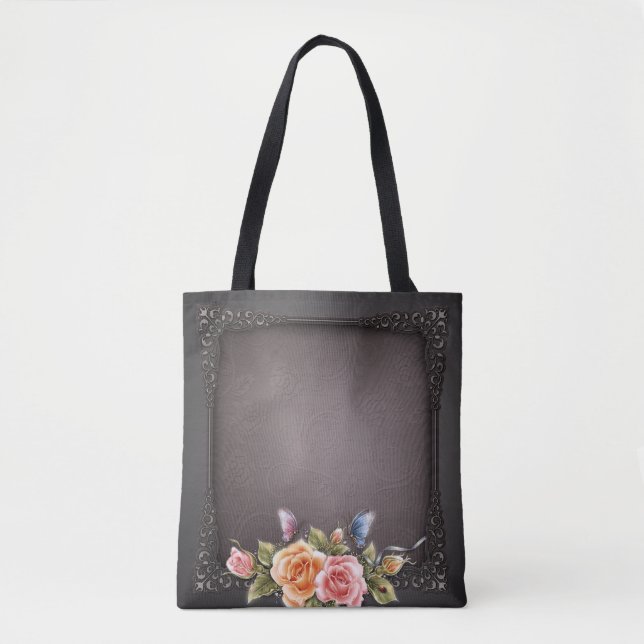 Bolsa De Tote De Impresión Completa Para rosas, Me (Anverso)