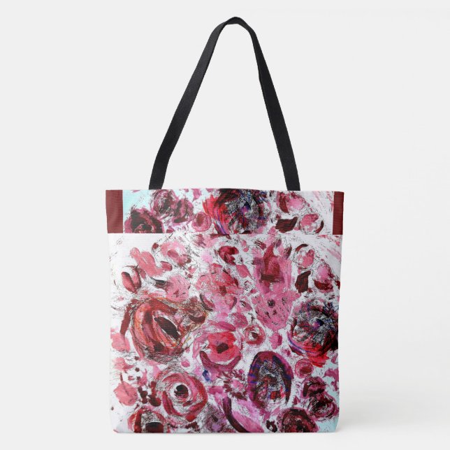 Bolsa De Tote De Impresión Completa Pasionada, Gra (Anverso)