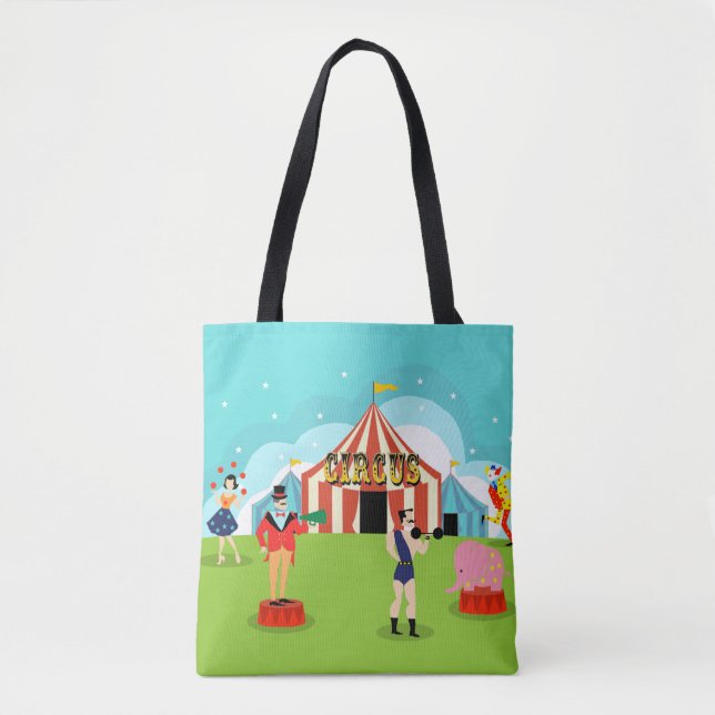 Bolsa De Tote De Impresión De Circo De Vintage (Anverso)