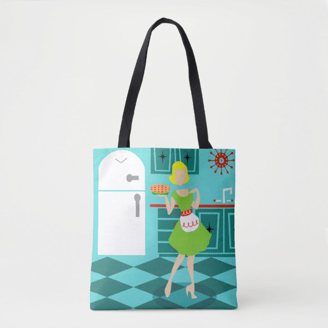 Bolsa De Tote De Impresión De Cocina Retro (Anverso)