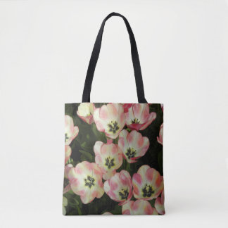 Bolsa De Tote De Impresión De Dos Ladas De Flor