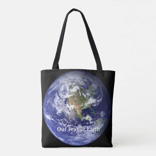 Bolsa De Tote De Impresión De La Tierra, Medio (Reverso)