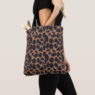 Bolsa de Tote de impresión de leopardo marrón