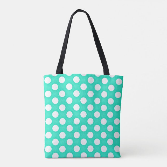 Bolsa De Tote De Impresión De Punto De Polka De Mi (Reverso)