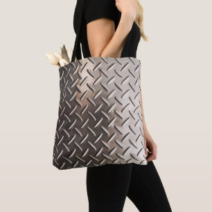 Bolsa De Tote De Impresión De Tread Plate Metaliza