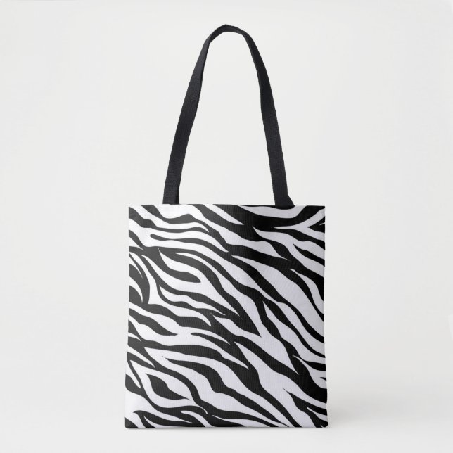 Bolsa De Tote De Impresión De Zebra De Todo Sobre (Anverso)