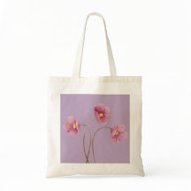 Bolsa De Tote De Impresión Purple Floral