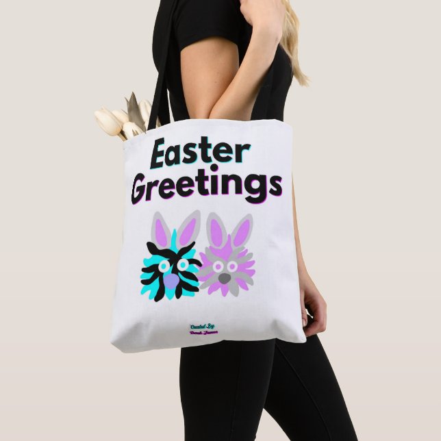 Bolsa De Tote De Impresión Sobre Todo - Bunny Fuzz (Detalle)