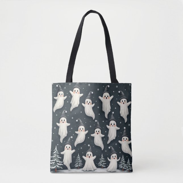 Bolsa De Tote De Invierno De Fantasma Cute (Anverso)