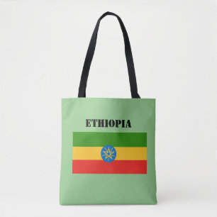Bolsa de Tote de la Bandera de Etiopía en África