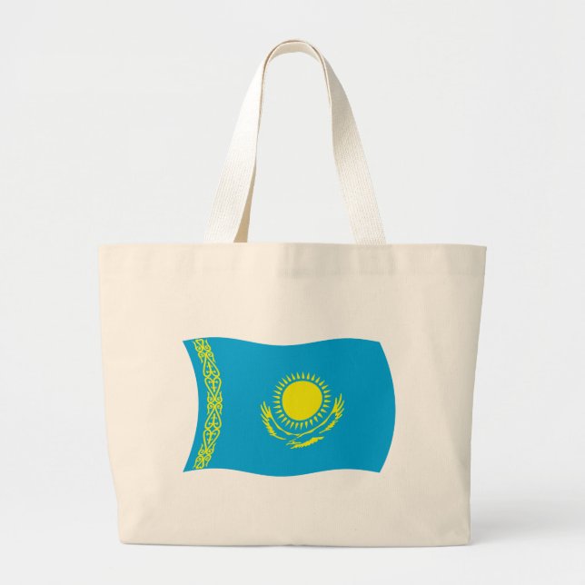 Bolsa de Tote de la bandera de Kazajistán (Frente)