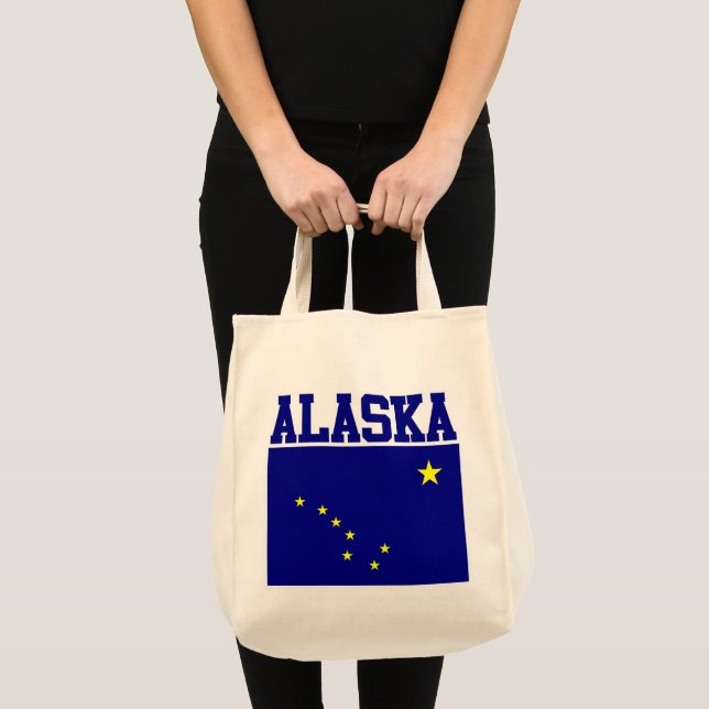 Bolsa De Tote De La Bandera Del Estado De Alaska (Anverso (producto))