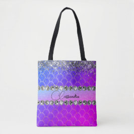 Bolsa De Tote De La Bolsa De Diamante Purpurinoso