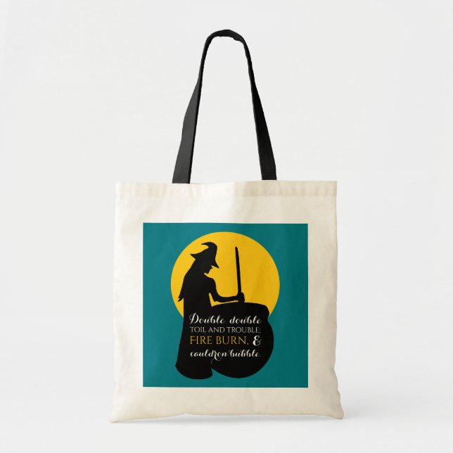Bolsa de Tote de la Bruja y la Luna (Frente)