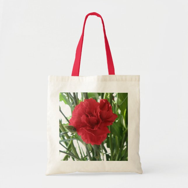 Bolsa de Tote de la Carnación Roja (Frente)
