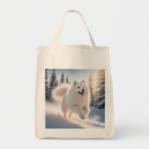 Bolsa De Tote De La Combustible Elegante Samoyed