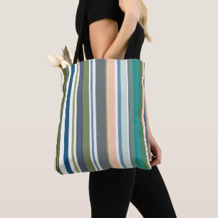 Bolsa de Tote de la compra de comestibles a rayas