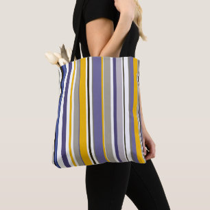 Bolsa de Tote de la compra de comestibles a rayas