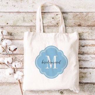 Bolsa de Tote de la dama de honor del Monograma Az