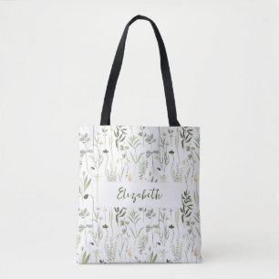 Bolsa de Tote de la dama de honor floral personali