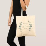 Bolsa de Tote de la dama de honor minimalista<br><div class="desc">Esta minimalista bolsa de tote de la dama de honor es el regalo perfecto para el boda de presentar a su dama de honor y a su boda rústica. El diseño presenta hojas hermosas pintadas a mano en verde claro.</div>