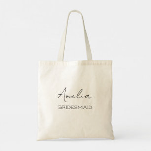Bolsa de tote de la dama de honor personalizada