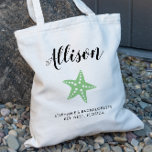 Bolsa de tote de la dama de honor verde para Boda<br><div class="desc">Rellene esta preciosa bolsa con los accesorios que sus chicas necesitan para su fin de semana de soltera o boda!</div>