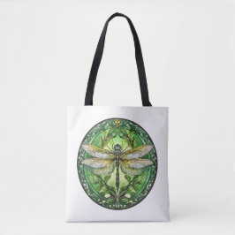 Bolsa de Tote de la Dragonfly de Vidrio Manchado O
