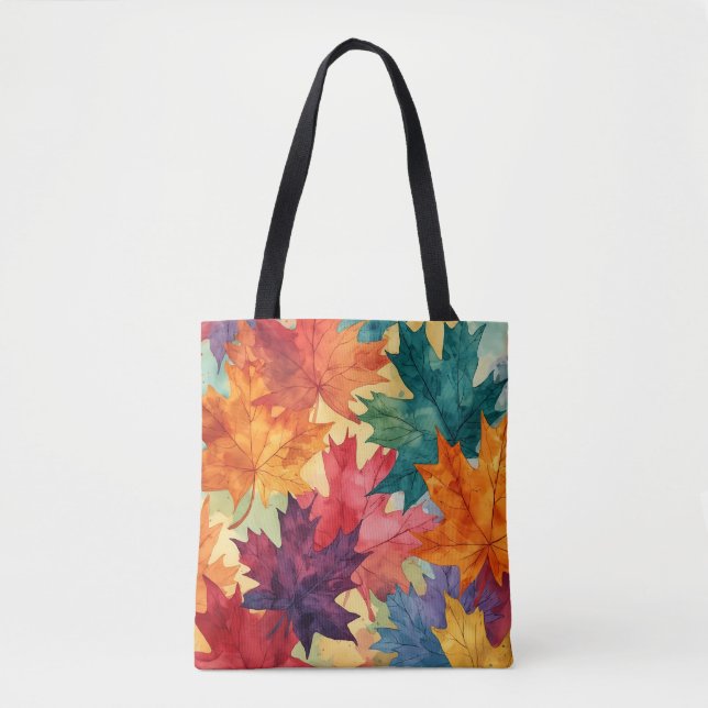 Bolsa De Tote De La Escena De Caída De Acuarela (Anverso)